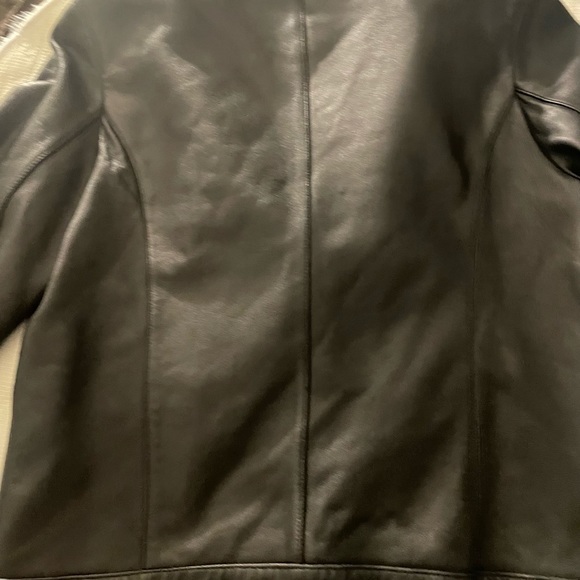 Black Gallery Leather Jacket size L EUC - Picture 10 of 16